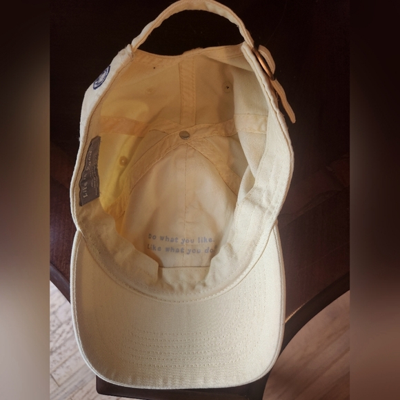 Life is Good Yellow Cap with Pink Heart EUC - Picture 7 of 8